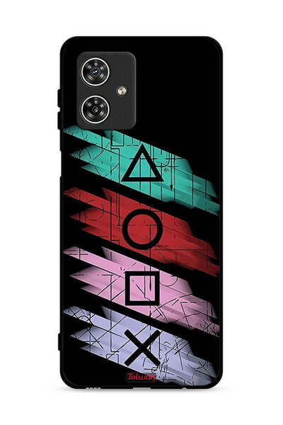 Tolwak غطاء حماية لهاتف موتورولا موتو جي 54 5G برسومات أيقونات لعبة الحبار