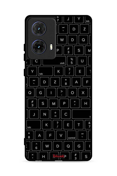 Tolwak غطاء حماية لهاتف موتورولا موتو جي 85 5G بنمط مفاتيح لوحة مفاتيح عشوائية