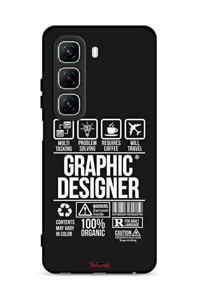 Tolwak غطاء حماية لهاتف Infinix Hot 50 5G، ملصق مصمم جرافيكي