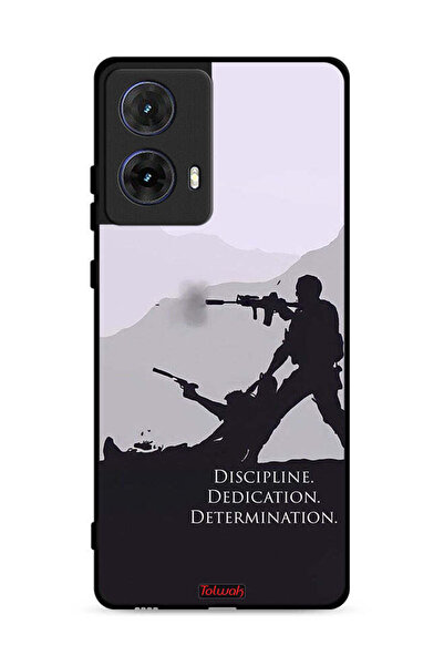 Tolwak غطاء حماية لهاتف موتورولا موتو جي 85 5G بتصميم "الانضباط والتفاني والت...