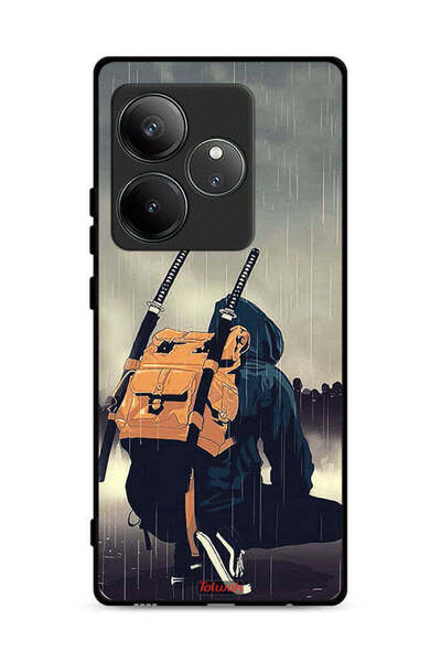 Tolwak غطاء حماية لهاتف Realme GT 6 5G، رسمة سيف ساموراي رقمية