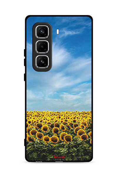 Tolwak غطاء حماية لهاتف Infinix Hot 50 Pro Plus 4G بطبعة عباد الشمس تحت السماء