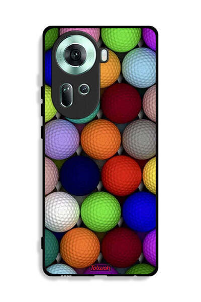 Tolwak غطاء حماية لهاتف Oppo Reno11 5G بتصميم كرات فنية تجريدية