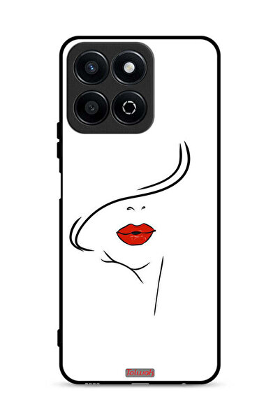 Tolwak غطاء حماية لهاتف Honor Play 60 Plus 5G برسومات وجه فتاة