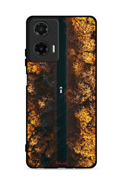 Tolwak غطاء حماية لهاتف موتورولا موتو جي 35 5G مطبوع عليه صورة طريق في أشجار ...