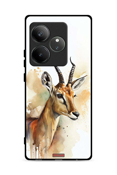 Tolwak غطاء حماية لهاتف Realme GT 6T 5G بطبعة غزال تجريدية