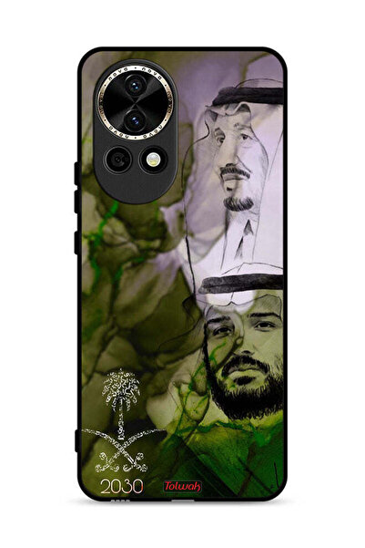 Tolwak غطاء حماية لهاتف هواوي نوفا 13 5G، ملصق فني للملك سلمان وولي العهد محمد