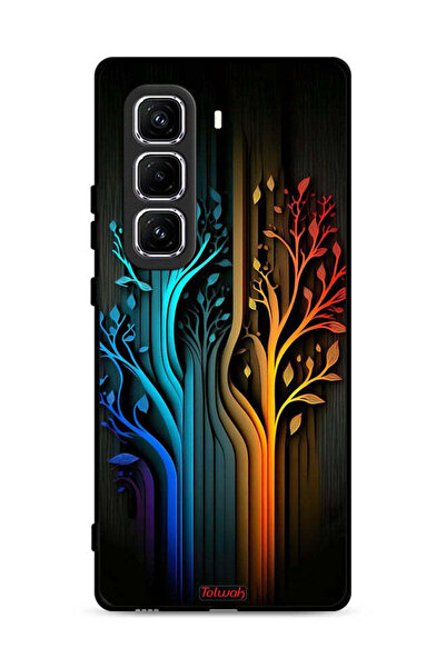 Tolwak غطاء حماية لهاتف Infinix Hot 50 Pro Plus 4G برسومات أوراق الشجر