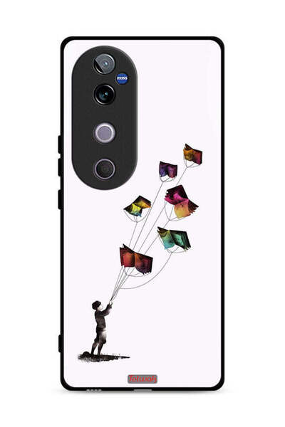 Tolwak غطاء حماية لهاتف Vivo V40 5G بتصميم كتاب الطائرات الورقية