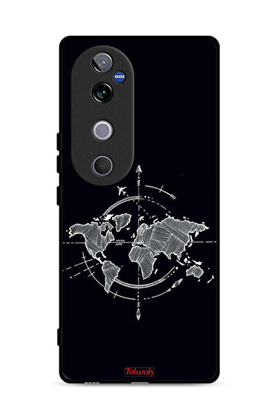 Tolwak غطاء حماية لهاتف Vivo V40 5G برسومات البوصلة
