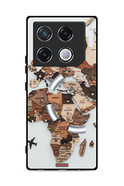 Tolwak Infinix GT 20 Pro 5G Protective Case Cover World Map Art