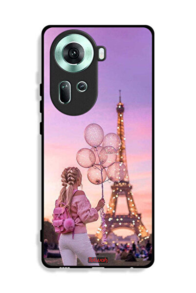 Tolwak غطاء حماية لهاتف Oppo Reno11 5G بطبعة فتاة تحمل بالونات