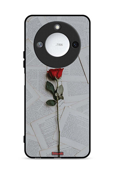 Tolwak غطاء حماية لهاتف Honor X9c Smart 5G وردي على ورق