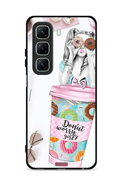 Tolwak غطاء حماية لهاتف Infinix Hot 50 5G بتصميم Donut Worry Girl