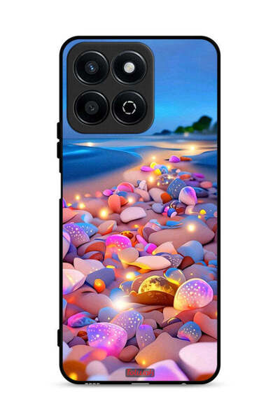 Tolwak غطاء حماية لهاتف Honor Play 60 Plus 5G برسومات أحجار فنية