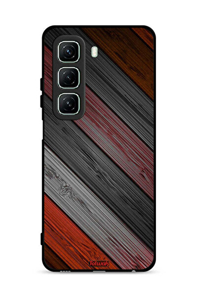 Tolwak غطاء حماية لهاتف Infinix Hot 50 5G بنمط خشبي ملون