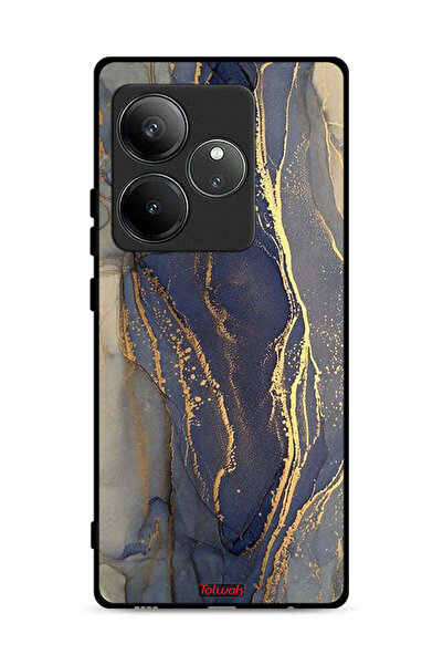 Tolwak غطاء حماية لهاتف Realme GT 6T 5G بنمط رخامي لامع