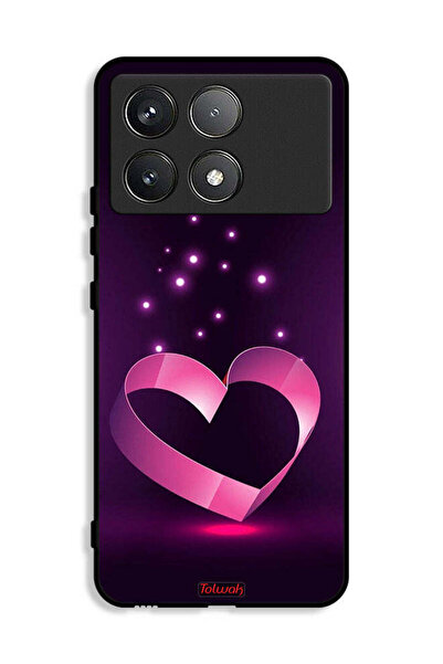 Tolwak غطاء حماية لهاتف Xiaomi Redmi K70E 5G برسومات قلب