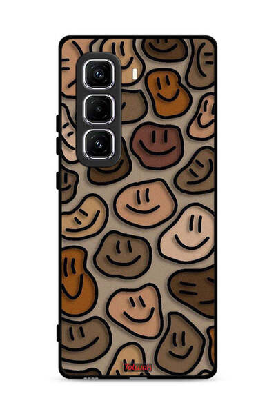 Tolwak غطاء حماية لهاتف Infinix Hot 50 Pro Plus 4G برسومات وجوه مبتسمة