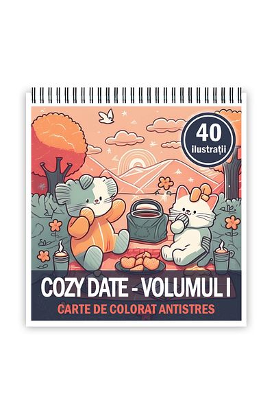 Legendary Gifts Carte de colorat antistres, 40 de imagini Cozy Date - Volumul I, 86 pagini