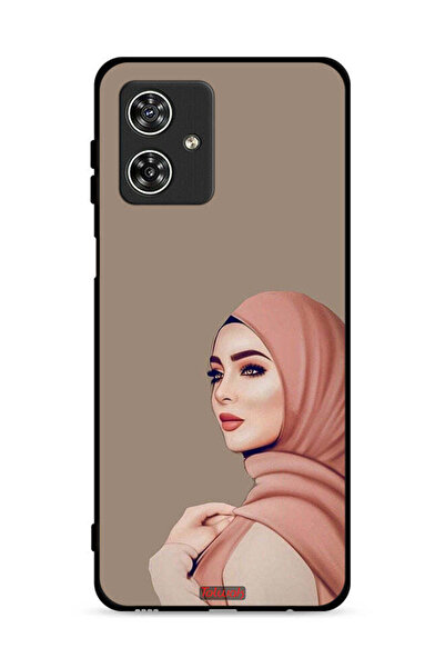 Tolwak غطاء حماية لهاتف موتورولا موتو جي 54 5 جي - فتاة محجبة جميلة