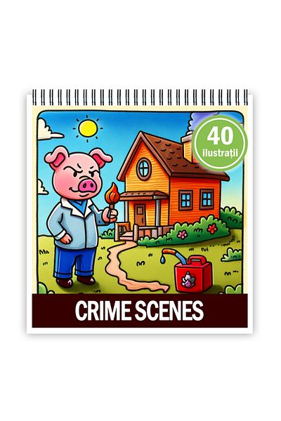 Legendary Gifts Mini coloring book, 40 Crime Scenes illustrations, 86 pages