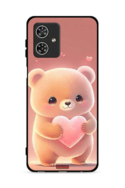 Tolwak غطاء حماية لهاتف موتورولا موتو جي 54 5G باندا صغير لطيف يحمل قلبًا