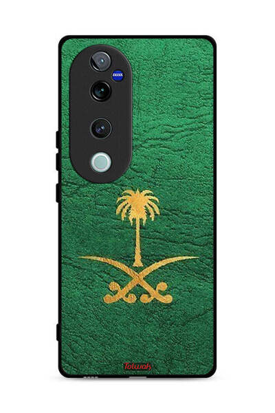 Tolwak غطاء حماية لهاتف فيفو V40 برو 5G - علامة المملكة العربية السعودية - جلد