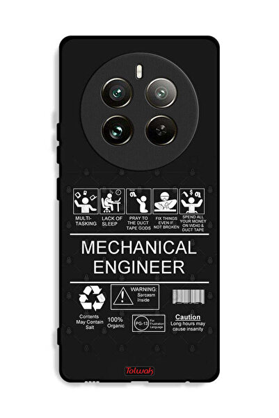 Tolwak غطاء حماية لهاتف Realme 12 Pro Plus 5G، ملصق مهندس ميكانيكي