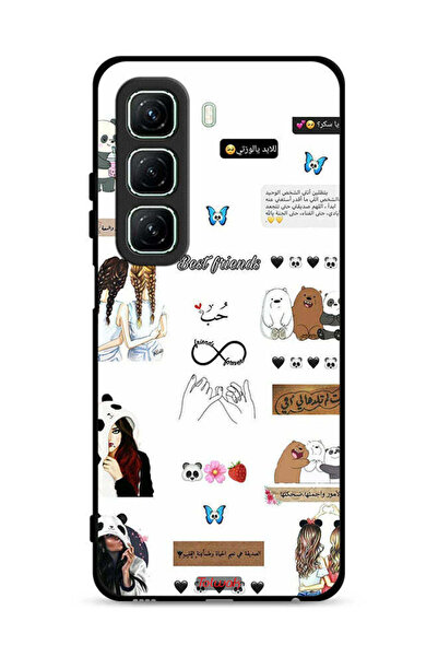 Tolwak غطاء حماية لهاتف إنفينيكس هوت 50 5G بعبارات وملصقات باللغة العربية