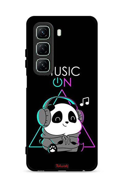 Tolwak غطاء حماية لهاتف Infinix Hot 50 5G بطبعة موسيقى الباندا