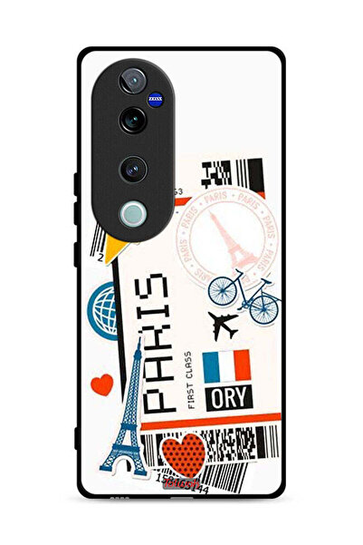 Tolwak غطاء حماية لهاتف Vivo V40 Pro 5G، ملصق باريس