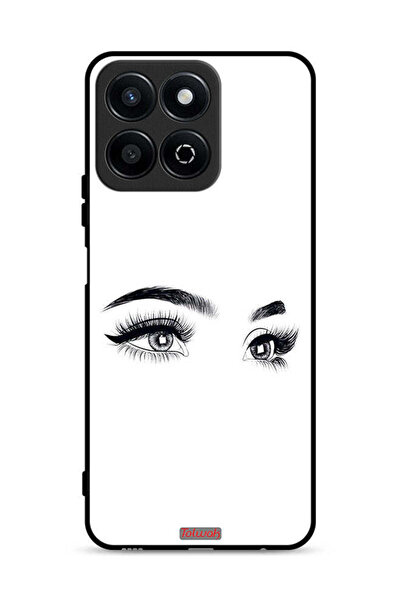 Tolwak غطاء حماية لهاتف Honor Play 60 Plus 5G برسومات عيون فنية