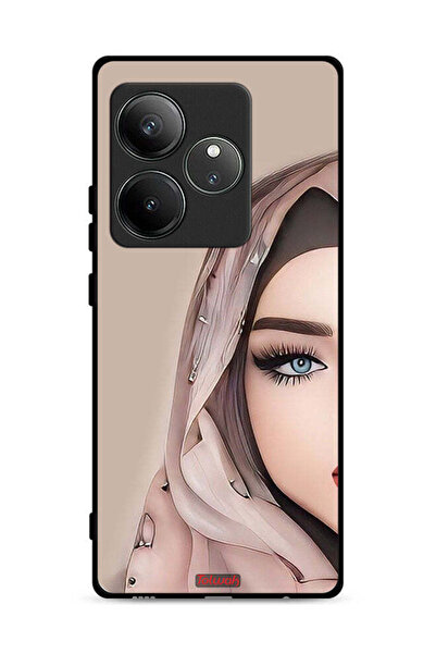 Tolwak غطاء حماية لهاتف Realme GT 6 5G برسم فتاة نصف وجه
