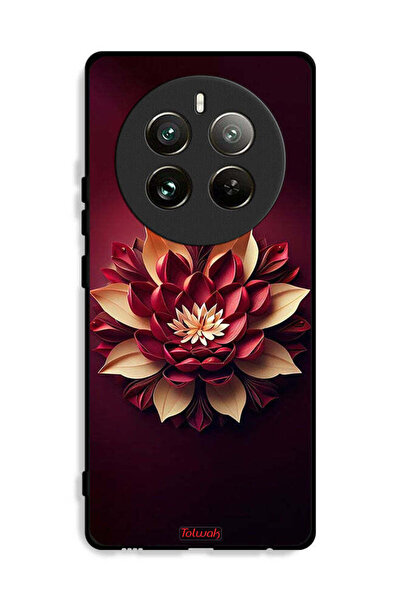 Tolwak غطاء حماية لهاتف Realme 12 Pro Plus 5G بتصميم زهور تجريدية