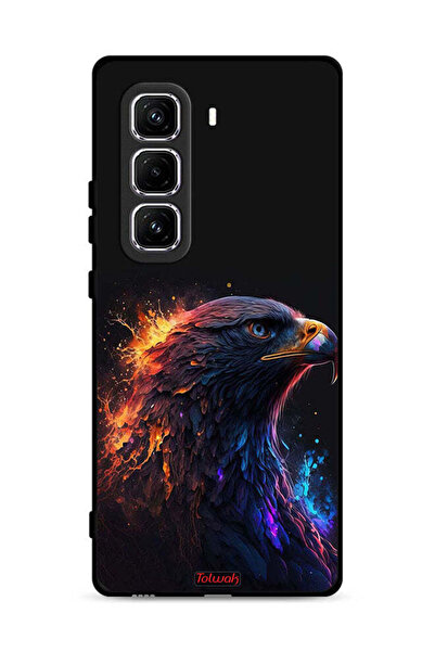 Tolwak غطاء حماية لهاتف Infinix Hot 50 Pro Plus 4G بنقشة فن النسر
