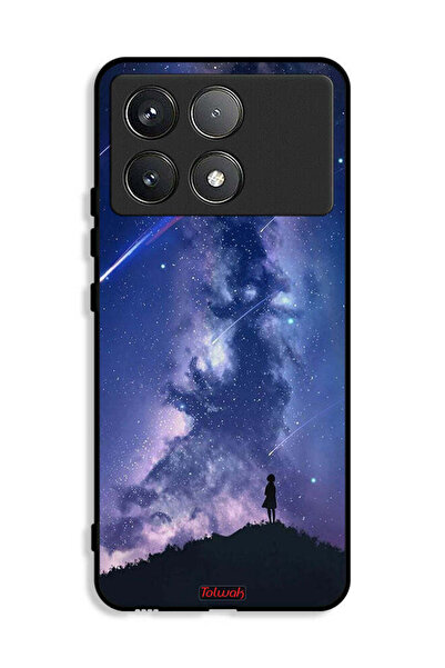 Tolwak غطاء حماية لهاتف Xiaomi Redmi K70E 5G بنقشة نجوم متحركة