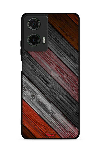 Tolwak غطاء حماية لهاتف موتورولا موتو جي 35 5G بنمط خشبي ملون