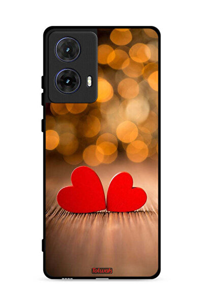 Tolwak غطاء حماية لهاتف موتورولا موتو جي 85 5 جي - قلبان جميلان