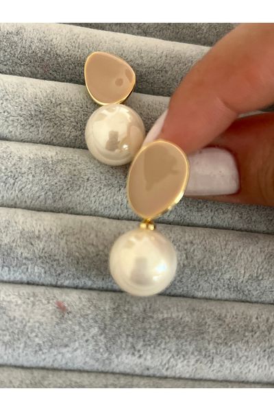 Hoop jewelery PEARL DESIGN EARRING