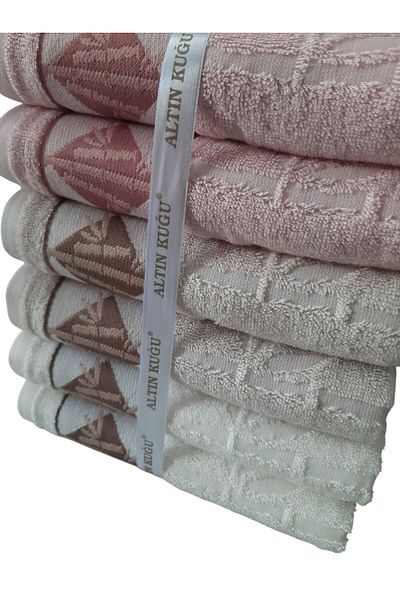 Özdilek Osaka Bamboo Towel 6 Pieces - Pink Beige Cream