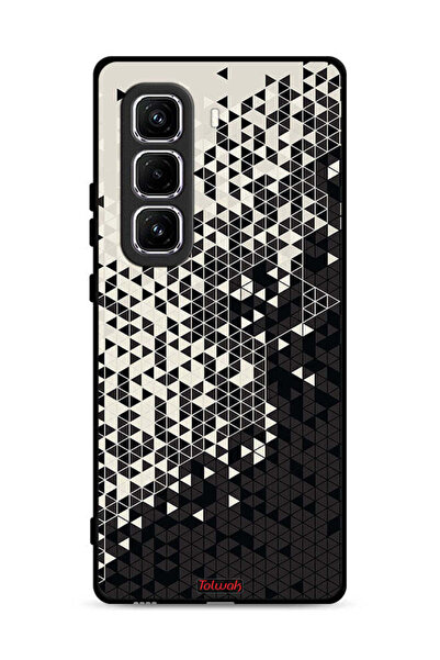 Tolwak غطاء حماية لهاتف Infinix Hot 50 Pro Plus 4G بنمط مثلث فني رقمي