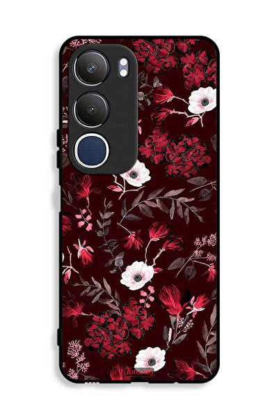 Tolwak Vivo Y19s 4G Protective Case Cover Small Flowers And Tropical Leaves