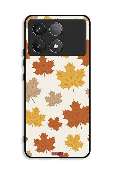Tolwak غطاء حماية لهاتف Xiaomi Redmi K70E 5G بنقشة أوراق الخريف