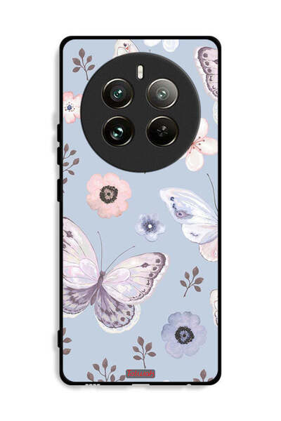 Tolwak غطاء حماية لهاتف Realme 12 Pro Plus 5G بنقشة فراشات وزهور