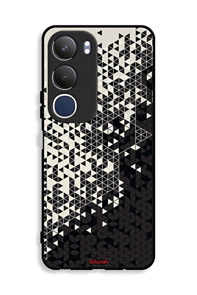 Tolwak غطاء حماية لهاتف Vivo Y19s 4G بنمط مثلث فني رقمي