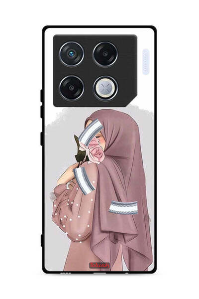 Tolwak غطاء حماية لهاتف Infinix GT 20 Pro 5G برسومات فتاة تحمل ورودًا