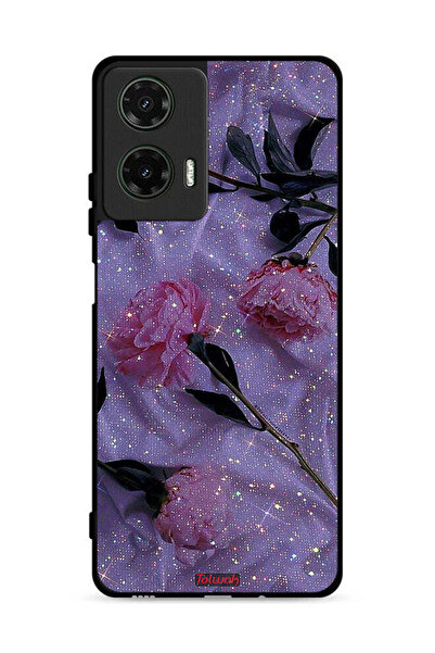 Tolwak غطاء حماية لهاتف موتورولا موتو جي 35 5G بنقشة ورود لامعة