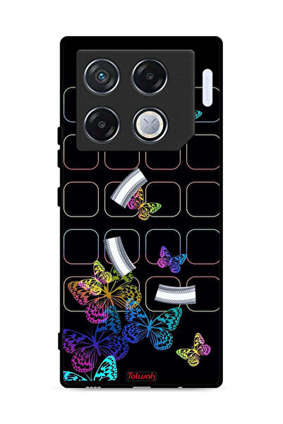 Tolwak غطاء حماية لهاتف Infinix GT 20 Pro 5G بنقشة فراشات ملونة