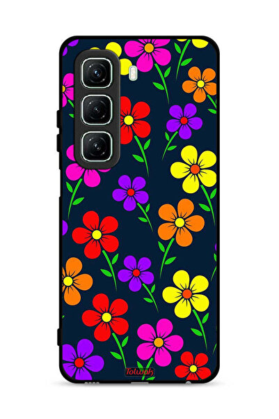 Tolwak غطاء حماية لهاتف Infinix Hot 50 5G بنقشة زهور ملونة